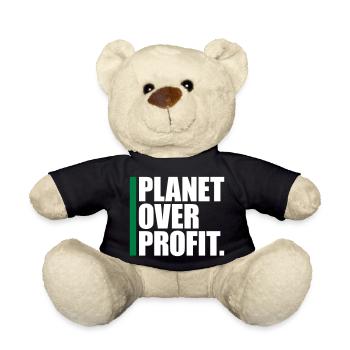 planet over profit Zitat - Teddy - Schwarz - Vorne