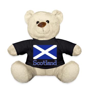 Drapeau de l’Écosse avec texte - Nounours - noir - Devant