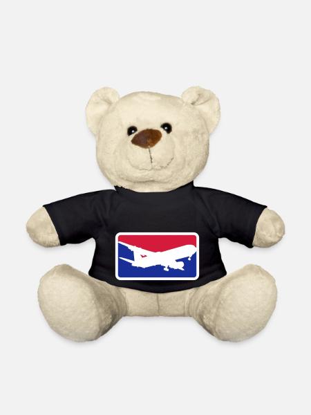 sport logo rot blau pilot hobbypilot flugzeug - Teddy - Schwarz
