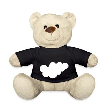 Weather Cloud Clouds Rain Sky Vector 1 - Teddy Bear - black - Front