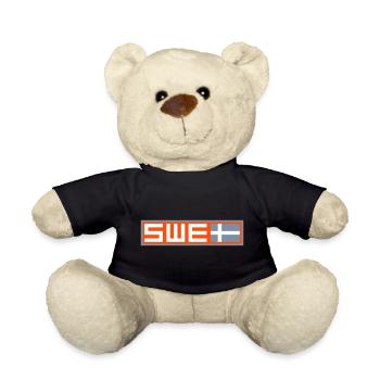Taktische Flagge Schwedens - Teddy - Schwarz - Vorne