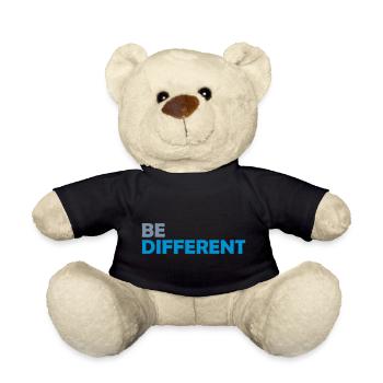 Be different Logo Design - Teddy Bear - black - Front