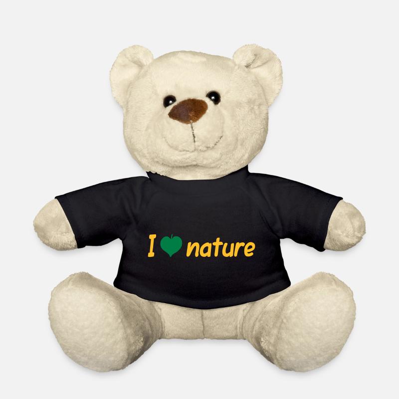 ★ Design colors can be changed ★ I love nature (sheet) - Teddy Bear - black
