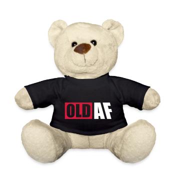 old AF Text Logo - Teddy - Schwarz - Vorne