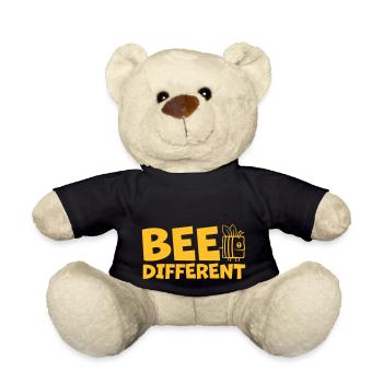 bee different saying quote - Teddy Bear - black - Front