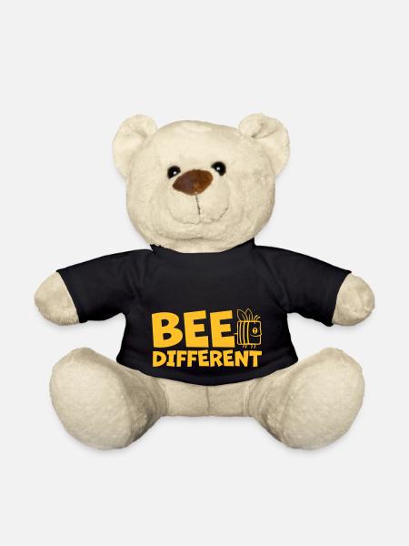 bee different Spruch Zitat - Teddy - Schwarz