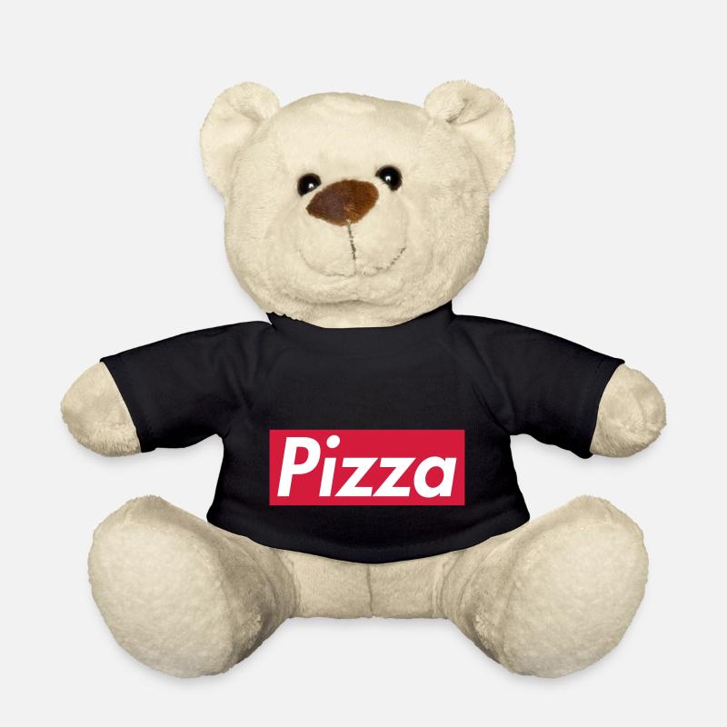 Pizza - Supra design, lettres blanches, boîte rouge - Nounours - noir