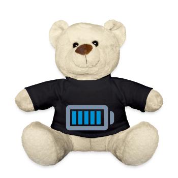 Energy battery fully charged - Teddy Bear - black - Front