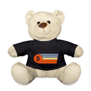 Vintage BTC Crypto Monnaie Bitcoin - Nounours - noir - Devant