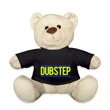 Dub Step Techno Musik Party Balken Text Schriftzug - Teddy - Schwarz - Vorne