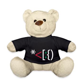 Computer Santa Weihnachten Emoticon Bart Christmas - Teddy - Schwarz - Vorne
