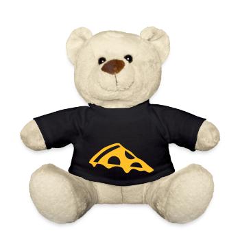 Tranche de pizza au fromage - Nounours - noir - Devant