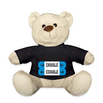 inhale exhale yoga Zitat - Teddy - Schwarz - Vorne
