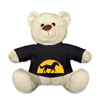 Evening Sun Horse Horizon - Teddy Bear - black - Front