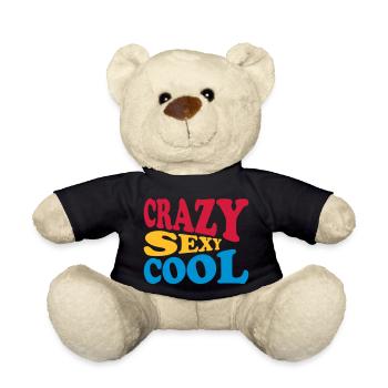 crazy sexy cool design - Teddy Bear - black - Front