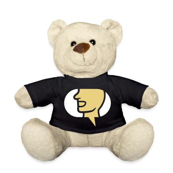 Chat Simple Symbol Speech Bubble - Teddy Bear - black - Front