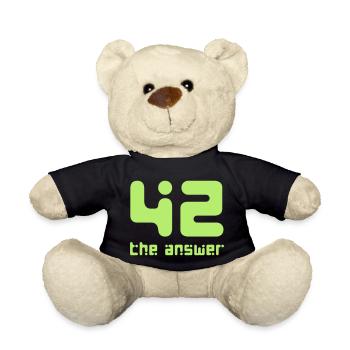 42, la réponse galaxie de science-fiction ufo fusée - Nounours - noir - Devant