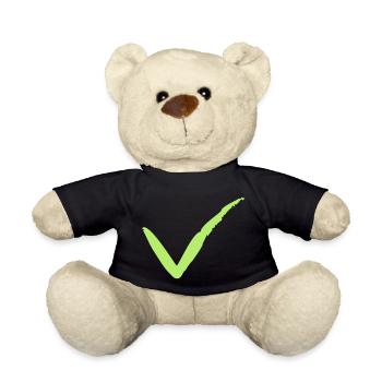 Stroke of the brush hook - Teddy Bear - black - Front