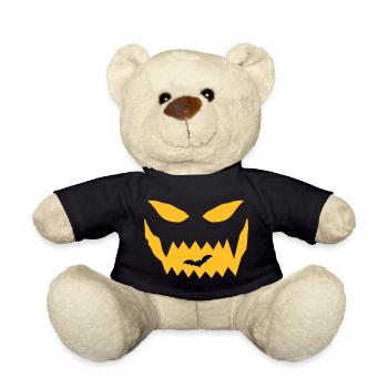 Halloween Face - Teddy Bear - black - Front