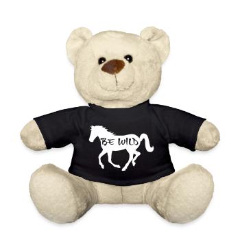 Cheval Be Wild Reiterin cheval équitation cadeau - Nounours - noir - Devant
