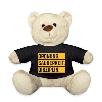 Ordnung Sauberkeit Disziplin, Deutsche Tugenden 1C - Teddy - Schwarz - Vorne