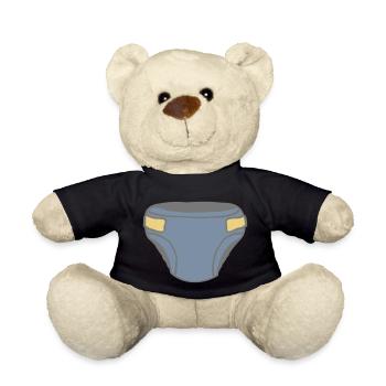 Windel Clipart Design - Teddy - Schwarz - Vorne