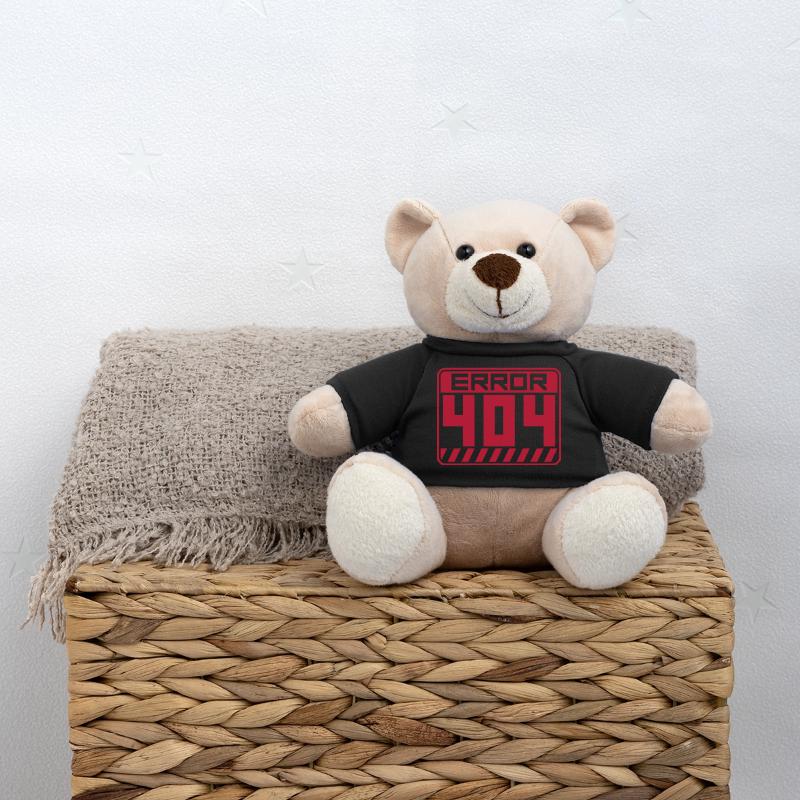 Shield Error 404 Warning Teddy Bear