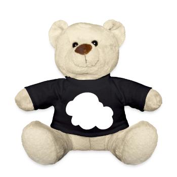 Weather Cloud Clouds Rain Sky Vector 2 - Teddy Bear - black - Front