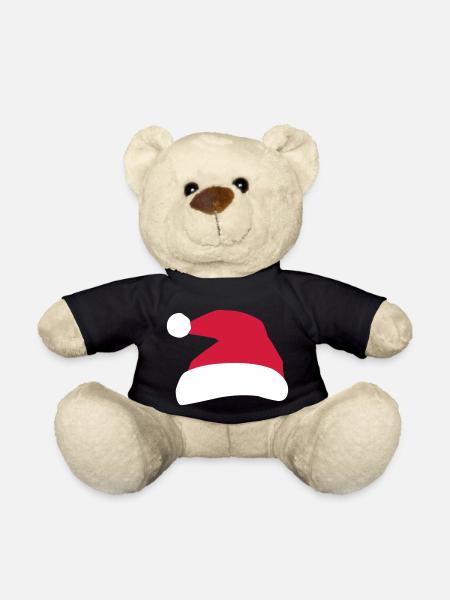 Weihnachtsmann Mütze - Teddy - Schwarz