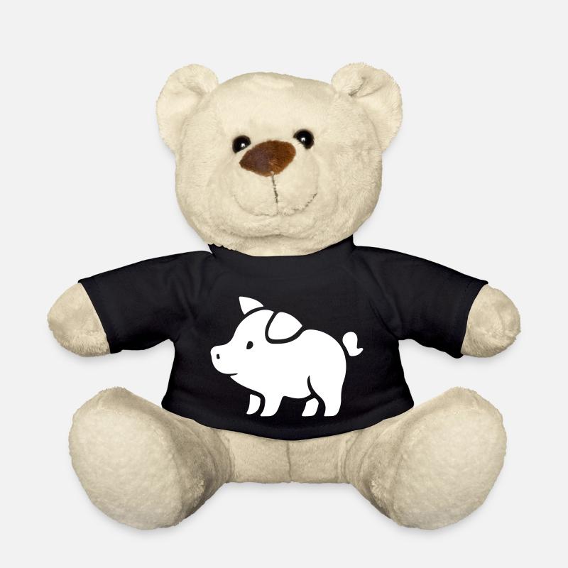 Schweinchen Sau Eber - Teddy - Schwarz