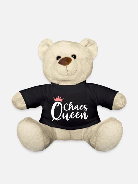 Chaos Queen Chaotin chaotisch Krone Königin Chaot - Teddy - Schwarz