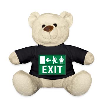 EXIT (NOTAUSGANG) - Teddy - Schwarz - Vorne