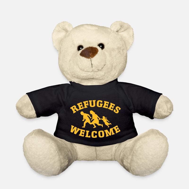 Bienvenue aux réfugiés - Nounours - noir
