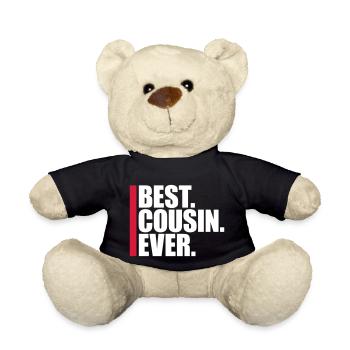 best cousin ever quote - Teddy Bear - black - Front