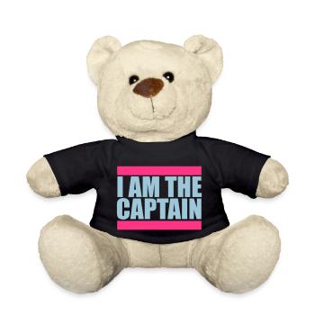 I Am the Captain Segler Spruch Text Zitat Logo - Teddy - Schwarz - Vorne