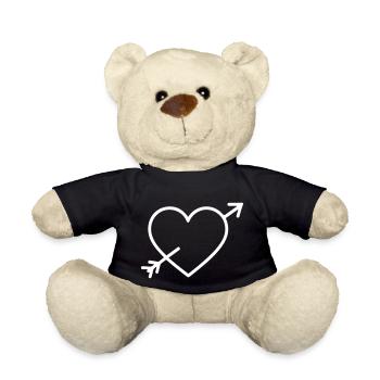 Herz Symbol Pfeil - Teddy - Schwarz - Vorne