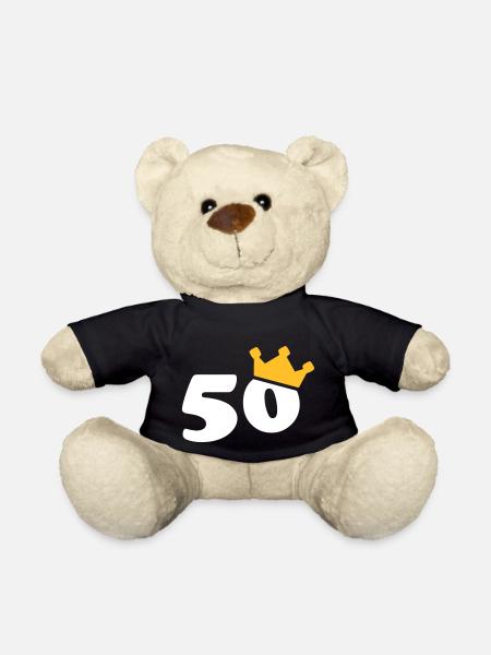 50 Krone 50 Geburtstag 50 Jahre - Teddy - Schwarz