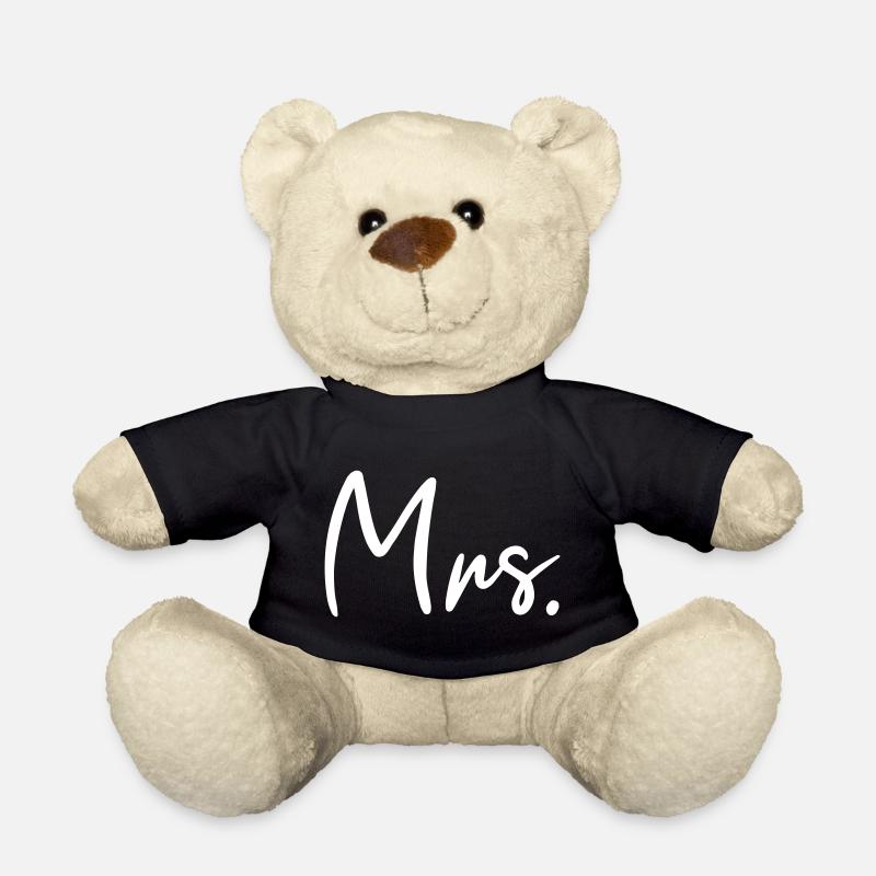 Mrs. Schriftzug. Mistress. Partnerlook, Paarshirt - Teddy - Schwarz
