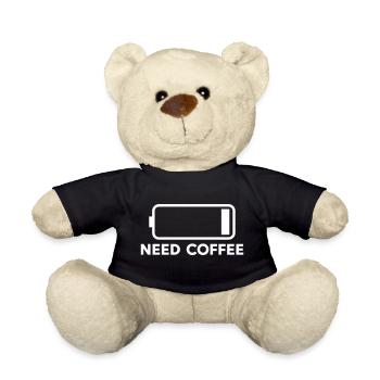 Need Coffee - Teddy Bear - black - Front