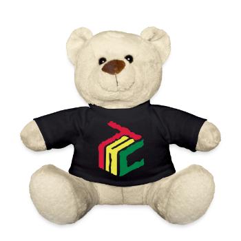 THC CUBE 3D Logo 420 - Teddy - Schwarz - Vorne
