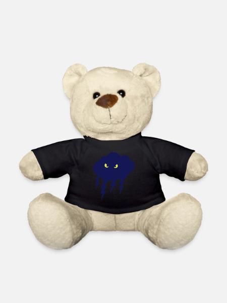 böse Auge Blase Wolke Eclair verrückt dunkel bewölkt - Teddy - Schwarz