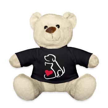 hunde katzen liebe - Teddy - Schwarz - Vorne