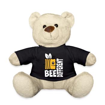 bee different saying quote - Teddy Bear - black - Front