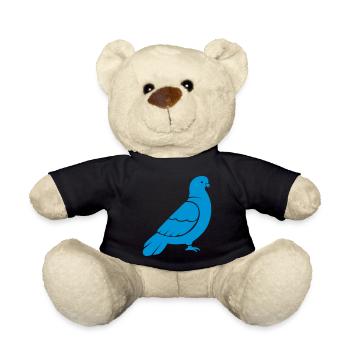taube - Teddy - Schwarz - Vorne
