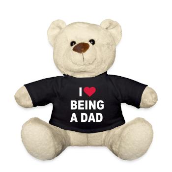 Fier Père Papa Fils Fille Amour Paternité - Nounours - noir - Devant