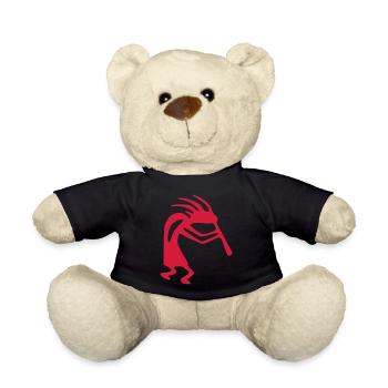 pétroglyphe joueur de flûte - Nounours - noir - Devant