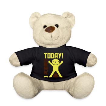 I pooped today quote - Teddy Bear - black - Front