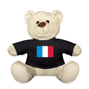 National flag of France - Teddy Bear - black - Front