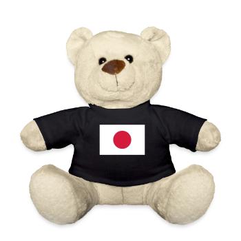 Nationalflagge von Japan - Teddy - Schwarz - Vorne