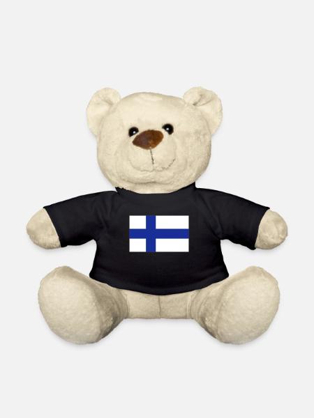 Nationalflagge von Finnland - Teddy - Schwarz